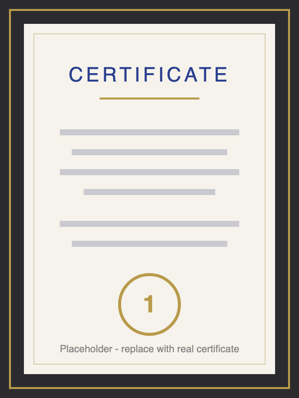 Certificate 1